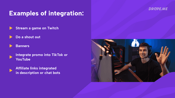 example of integration with streamers 